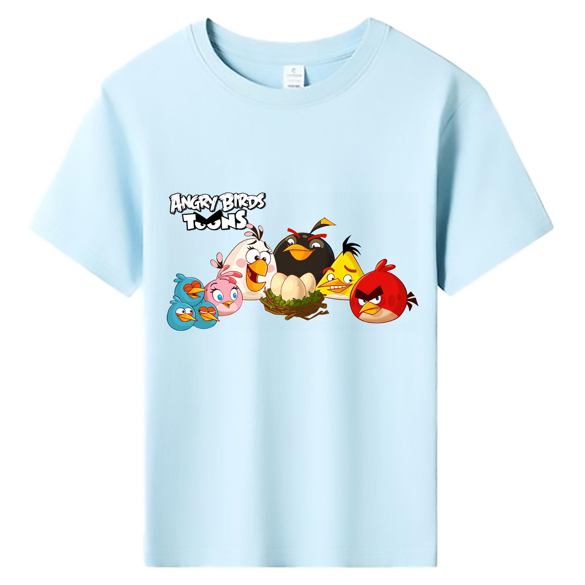 （画像用） Angry Birds アングリーバード 綿100％キッズTシャツ（フロントプリント）